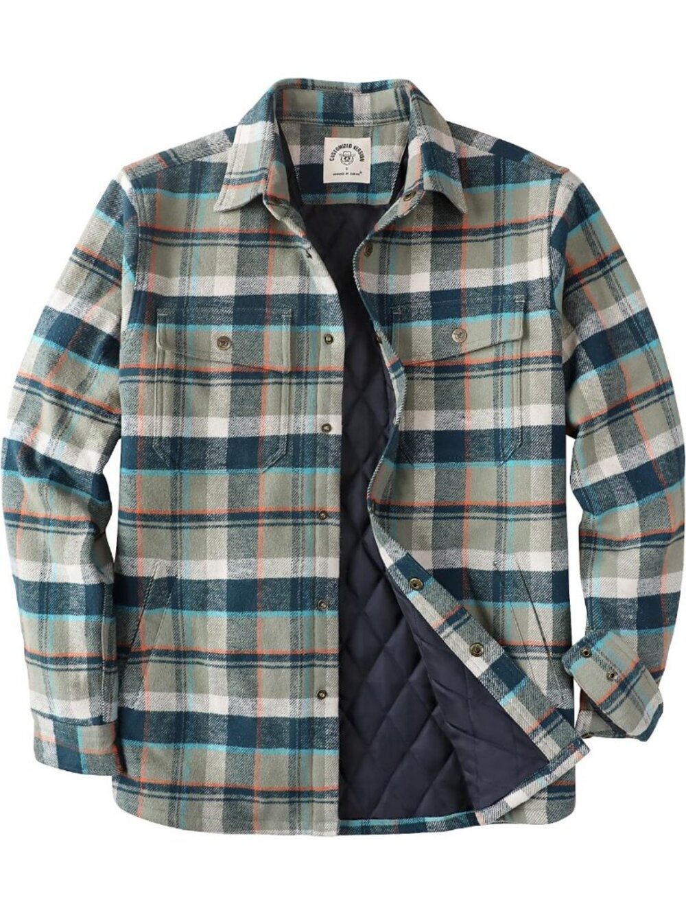 Cozy Flannel Shirt for Men | Warm Lined Lightweight Jacket with Snap Closure